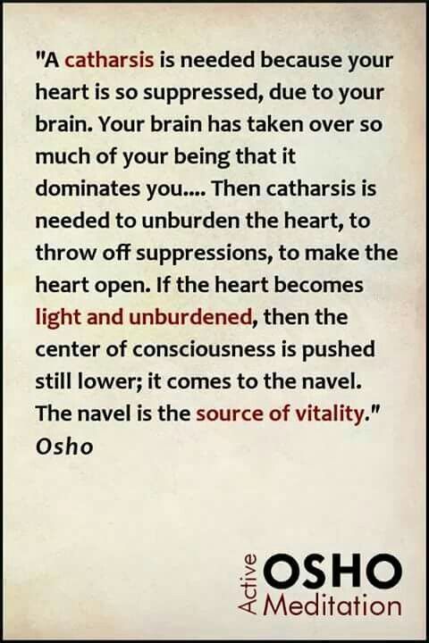 Catharsis representing the emotional release phase of Osho Dynamic Meditation
